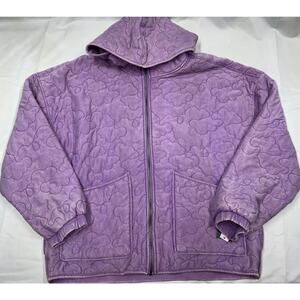NWT Wild Fable Quilted Hooded Jacket Light Purple L